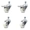 Service Caster 3 Inch Nylon Wheel Swivel 1/2 Inch Threaded Stem Caster Total Lock Brakes, 2PK SCC-TSTTL20S314-NYS-121315-2-S-2 - alternate 1